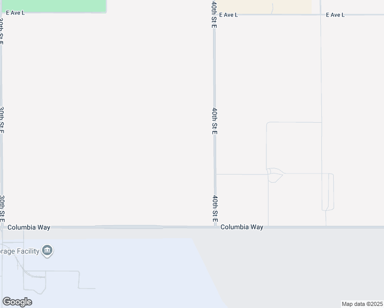 map of restaurants, bars, coffee shops, grocery stores, and more near 38th Street East in Palmdale