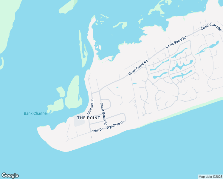 map of restaurants, bars, coffee shops, grocery stores, and more near 101 Wyndward Court in Emerald Isle