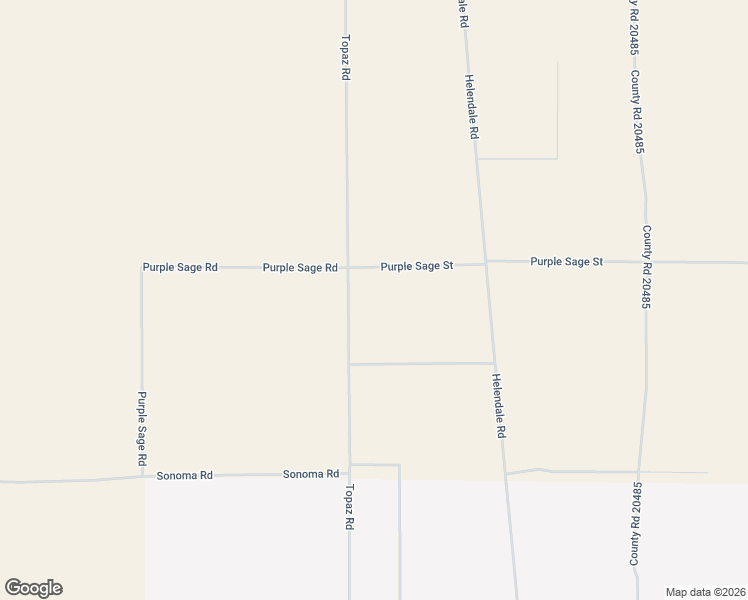 map of restaurants, bars, coffee shops, grocery stores, and more near Topaz Road in Adelanto