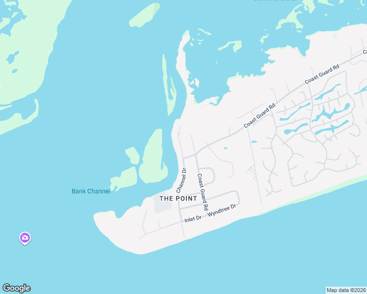 map of restaurants, bars, coffee shops, grocery stores, and more near 408 Channel Drive in Emerald Isle