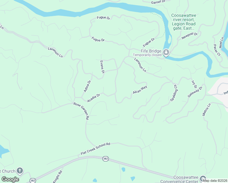 map of restaurants, bars, coffee shops, grocery stores, and more near 413-423 Acadia Drive in Ellijay