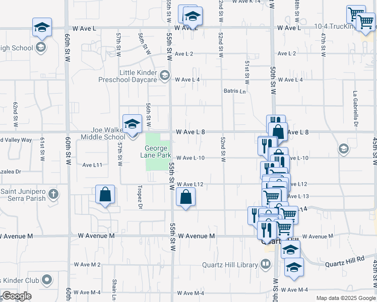 map of restaurants, bars, coffee shops, grocery stores, and more near in Lancaster