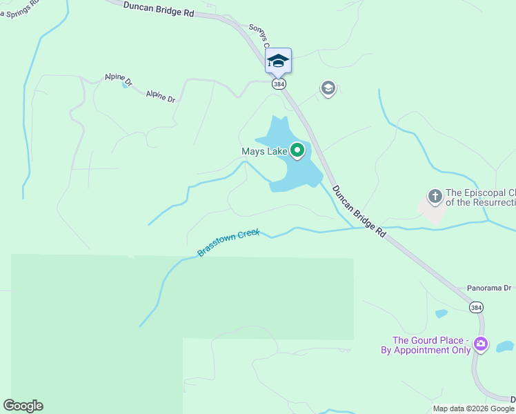 map of restaurants, bars, coffee shops, grocery stores, and more near Duncan Bridge Road in Sautee Nacoochee