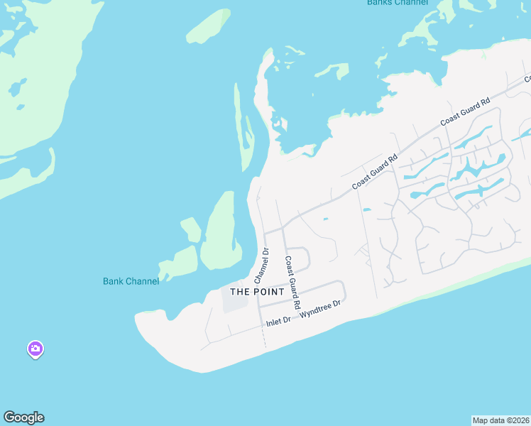 map of restaurants, bars, coffee shops, grocery stores, and more near 408 Channel Drive in Emerald Isle