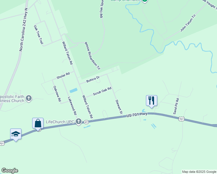 map of restaurants, bars, coffee shops, grocery stores, and more near 217 Scrub Oak Road in Elizabethtown