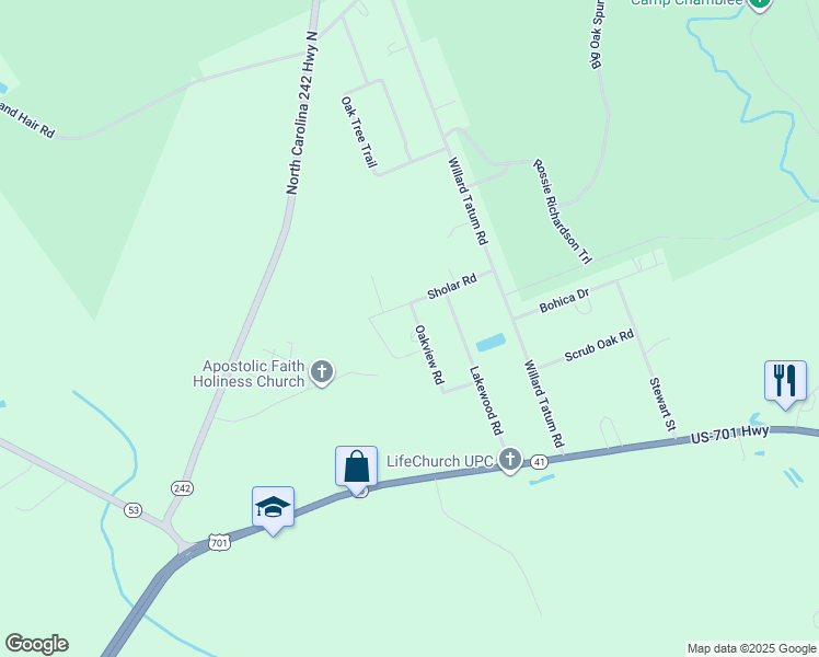 map of restaurants, bars, coffee shops, grocery stores, and more near 56 Oakview Road in Elizabethtown