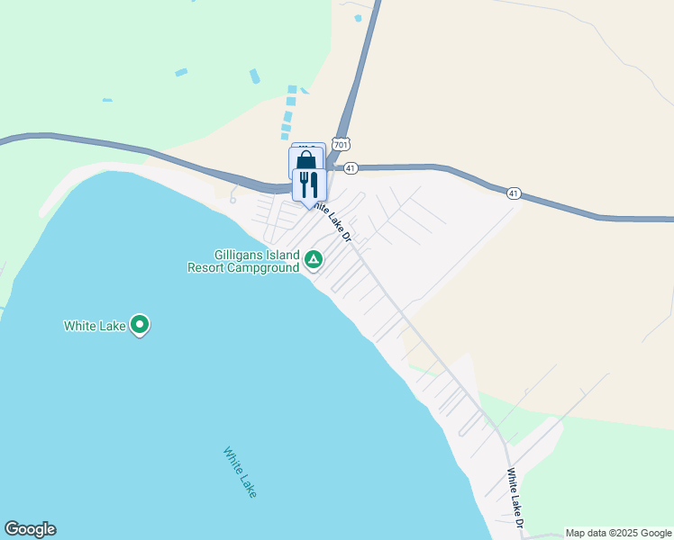 map of restaurants, bars, coffee shops, grocery stores, and more near 292 White Lake Drive in Elizabethtown