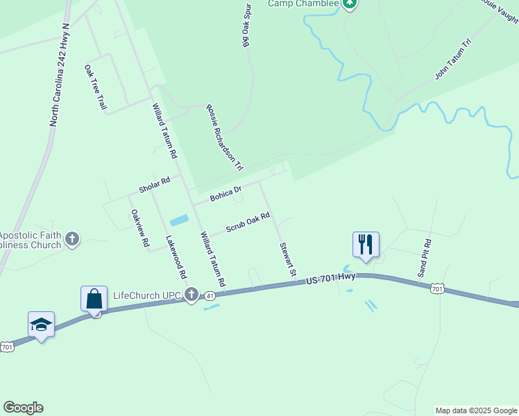 map of restaurants, bars, coffee shops, grocery stores, and more near 281 Scrub Oak Road in Elizabethtown