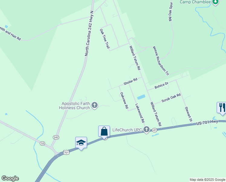 map of restaurants, bars, coffee shops, grocery stores, and more near 263 Sholar Road in Elizabethtown
