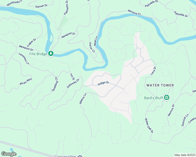 map of restaurants, bars, coffee shops, grocery stores, and more near 234 Indigo Drive in Ellijay