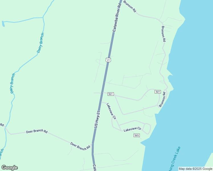 map of restaurants, bars, coffee shops, grocery stores, and more near 1475 Riverview Circle in Fort Lawn