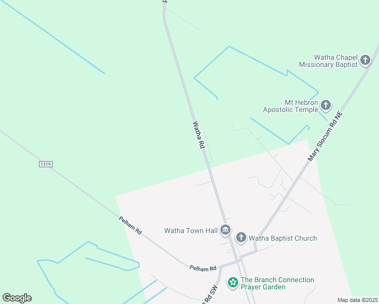 map of restaurants, bars, coffee shops, grocery stores, and more near 871 Watha Road in Pender County