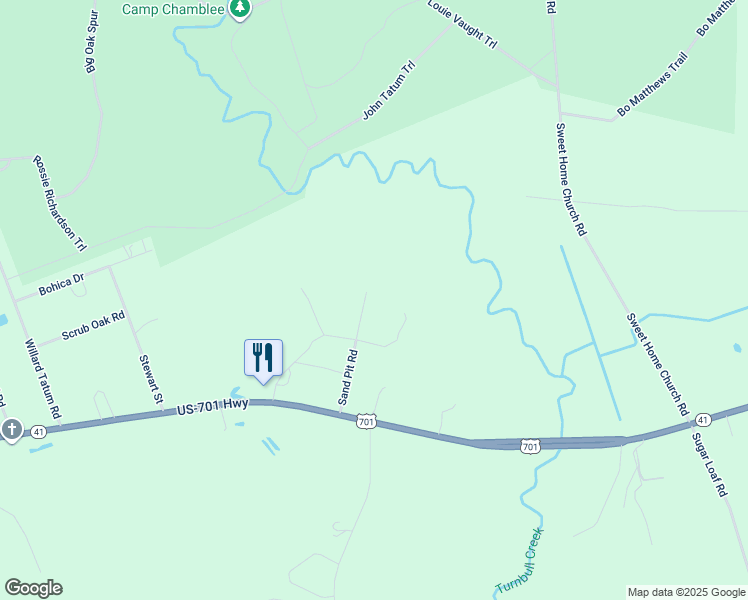 map of restaurants, bars, coffee shops, grocery stores, and more near 288 Sand Pit Road in Elizabethtown