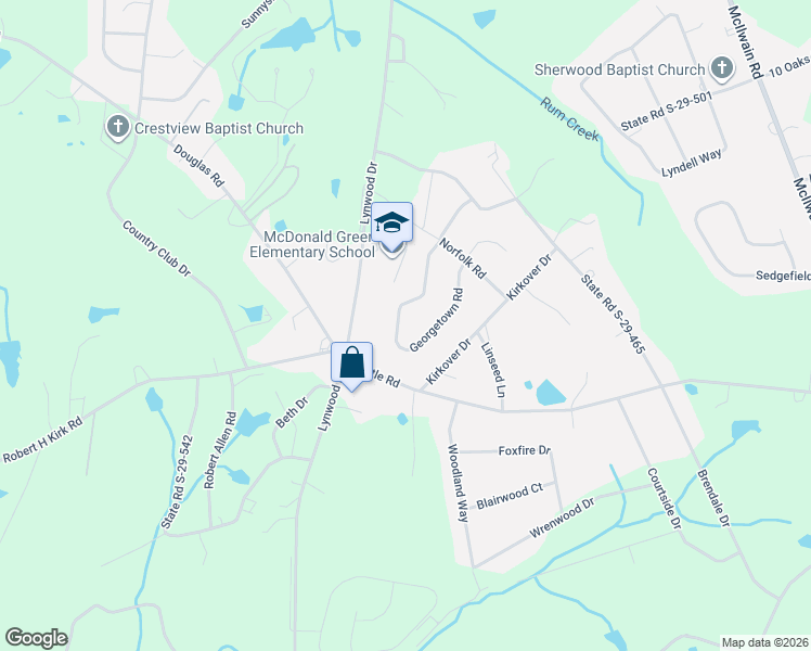 map of restaurants, bars, coffee shops, grocery stores, and more near 3152 Georgetown Road in Lancaster