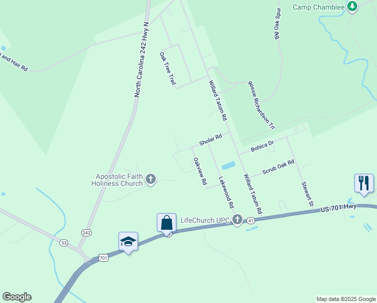 map of restaurants, bars, coffee shops, grocery stores, and more near 18 Oakview Road in Elizabethtown