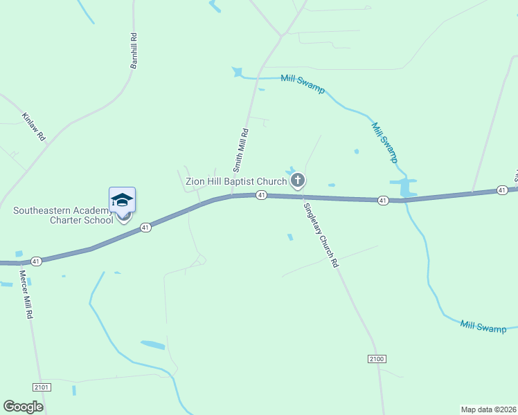 map of restaurants, bars, coffee shops, grocery stores, and more near State Highway 41 in Lumberton