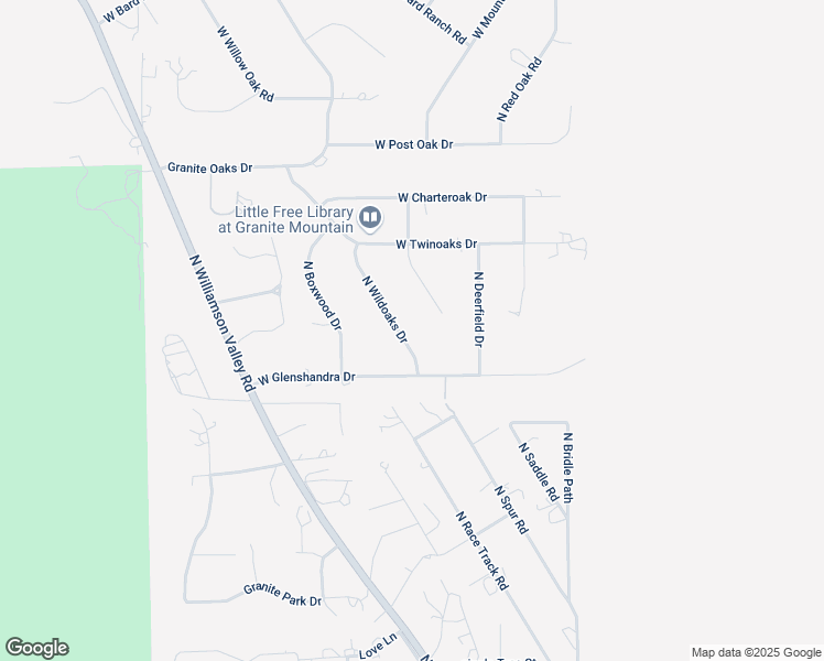 map of restaurants, bars, coffee shops, grocery stores, and more near 7635 N Wildoaks Dr in Prescott
