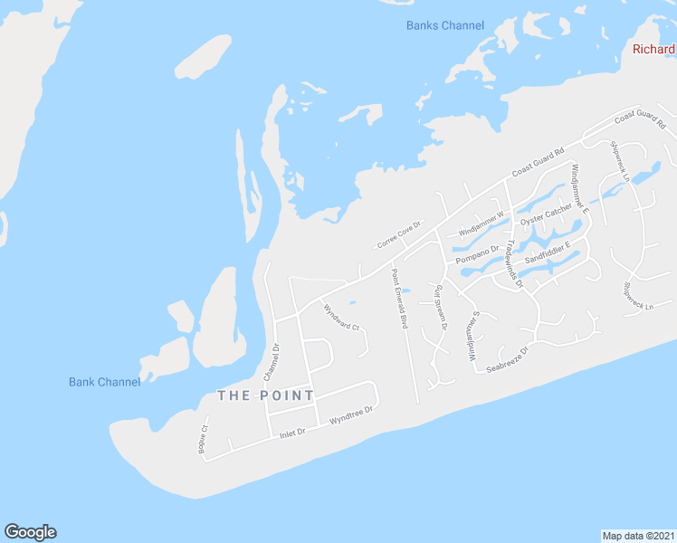 map of restaurants, bars, coffee shops, grocery stores, and more near 10516 Coast Guard Road in Emerald Isle