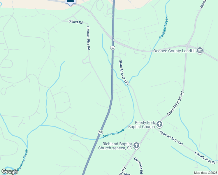 map of restaurants, bars, coffee shops, grocery stores, and more near 144 Tokeena Road in Seneca