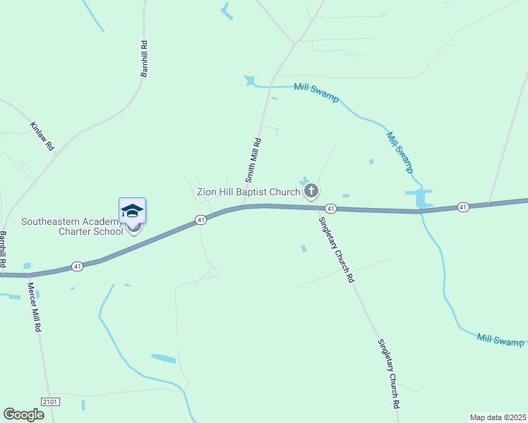 map of restaurants, bars, coffee shops, grocery stores, and more near 12718 North Carolina 41 in Lumberton