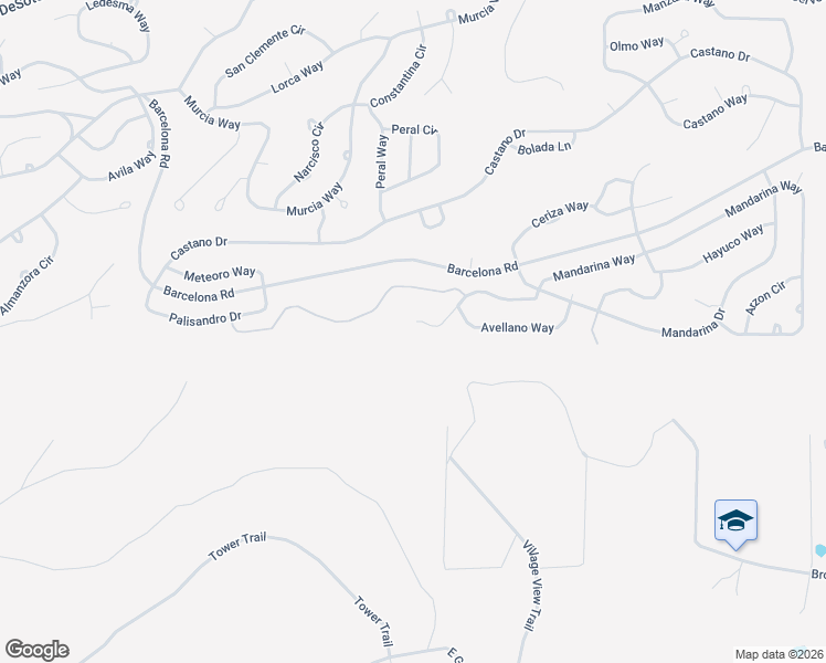 map of restaurants, bars, coffee shops, grocery stores, and more near 13 Avellano Lane in Hot Springs