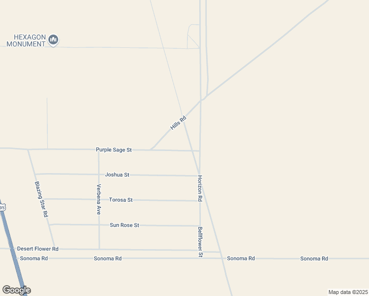 map of restaurants, bars, coffee shops, grocery stores, and more near Purple Sage Street in Adelanto