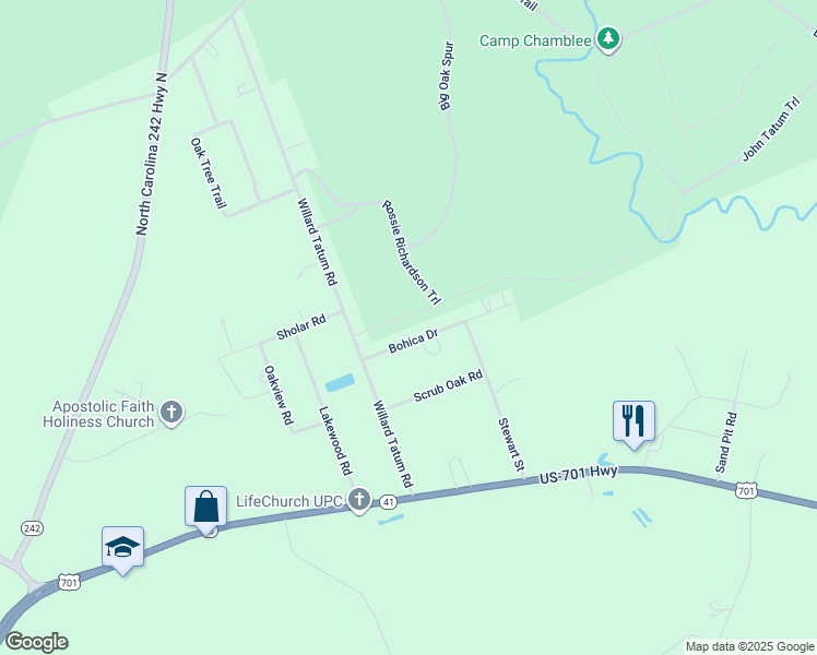 map of restaurants, bars, coffee shops, grocery stores, and more near 125 Bohica Drive in Elizabethtown