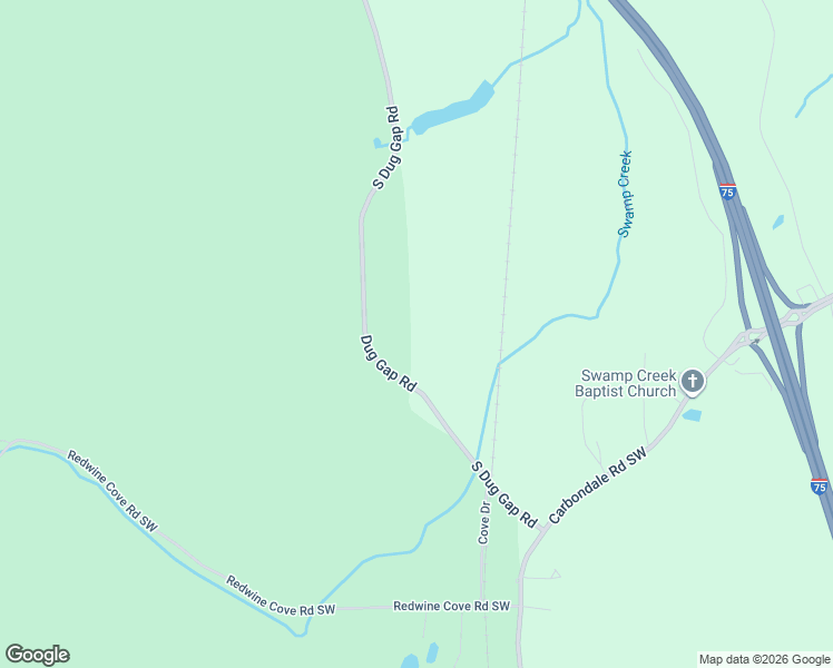 map of restaurants, bars, coffee shops, grocery stores, and more near 3645 Dug Gap Road in Dalton