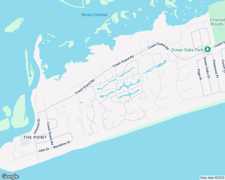 map of restaurants, bars, coffee shops, grocery stores, and more near 203 Pompano Drive in Emerald Isle