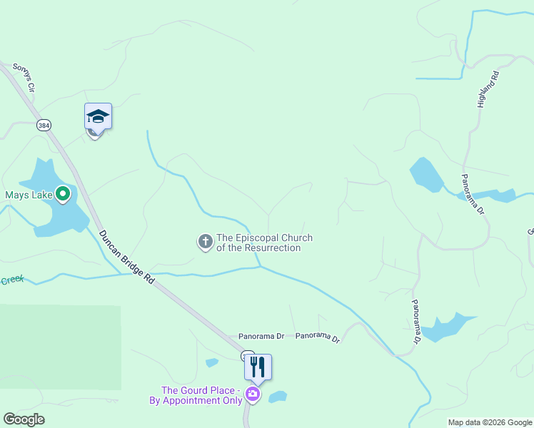 map of restaurants, bars, coffee shops, grocery stores, and more near 876 Bakers Fiord in Sautee Nacoochee