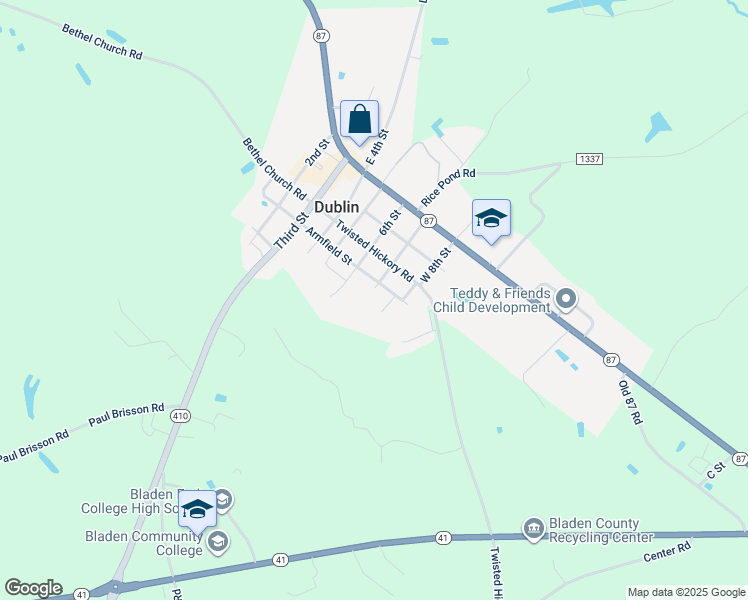 map of restaurants, bars, coffee shops, grocery stores, and more near 217 West 7th Street in Elizabethtown