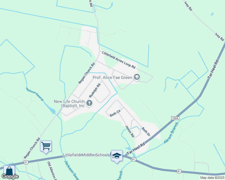 map of restaurants, bars, coffee shops, grocery stores, and more near 228 Schaeman Circle in Lumberton