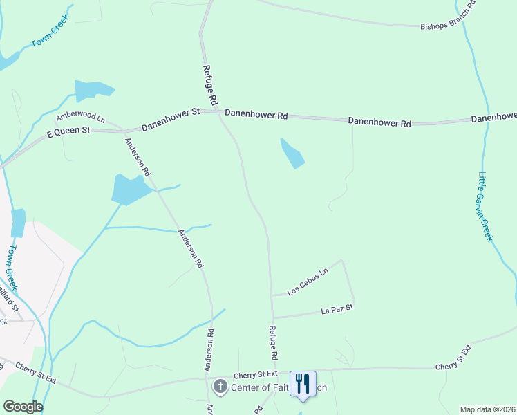 map of restaurants, bars, coffee shops, grocery stores, and more near 2331 Refuge Road in Pendleton