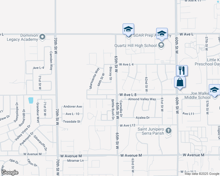 map of restaurants, bars, coffee shops, grocery stores, and more near in Lancaster