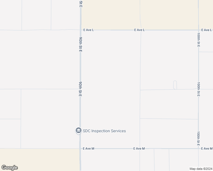 map of restaurants, bars, coffee shops, grocery stores, and more near 92nd Street East in Lancaster