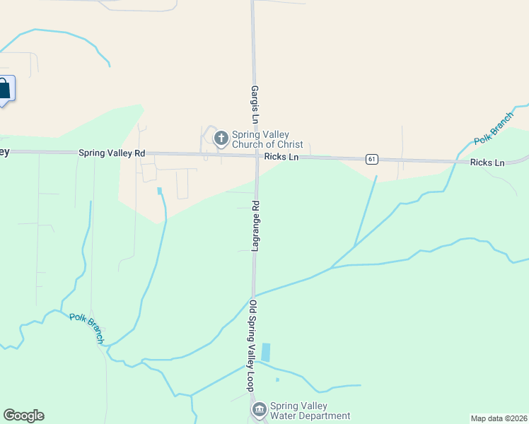 map of restaurants, bars, coffee shops, grocery stores, and more near Lagrange Road in Tuscumbia