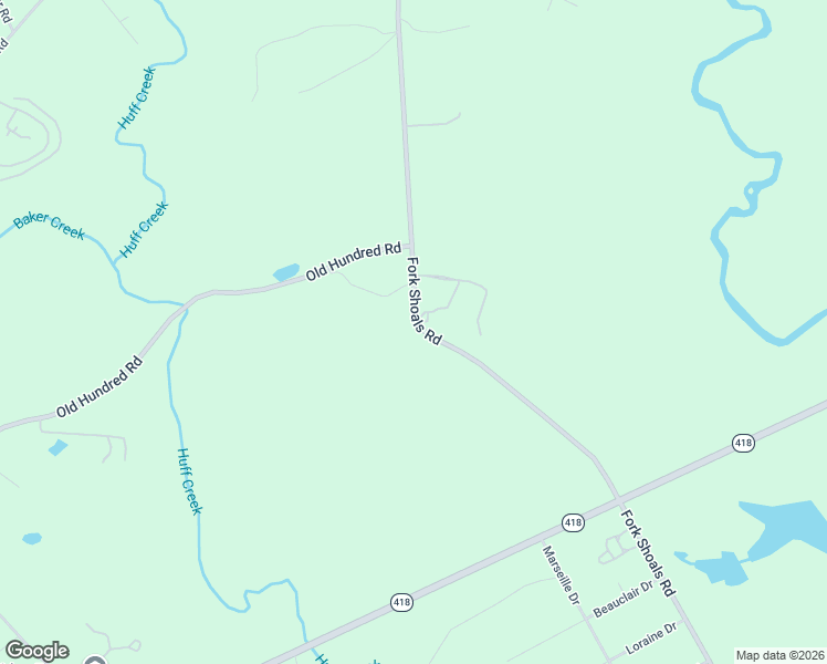 map of restaurants, bars, coffee shops, grocery stores, and more near 3583 Fork Shoals Road in Simpsonville