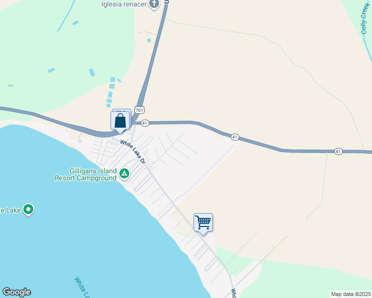 map of restaurants, bars, coffee shops, grocery stores, and more near 70 Gum Shaw Road in White Oak