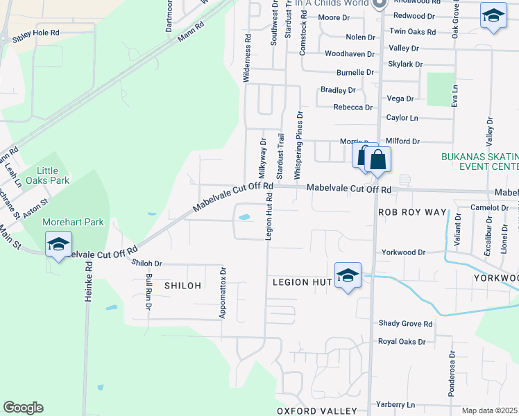 map of restaurants, bars, coffee shops, grocery stores, and more near 8217 Brimer Road in Little Rock