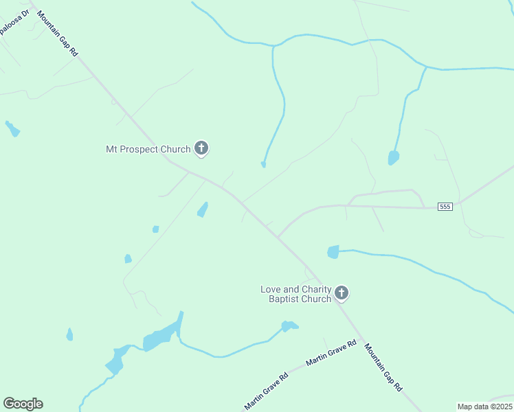 map of restaurants, bars, coffee shops, grocery stores, and more near 2543 Mountain Gap Road in Richburg