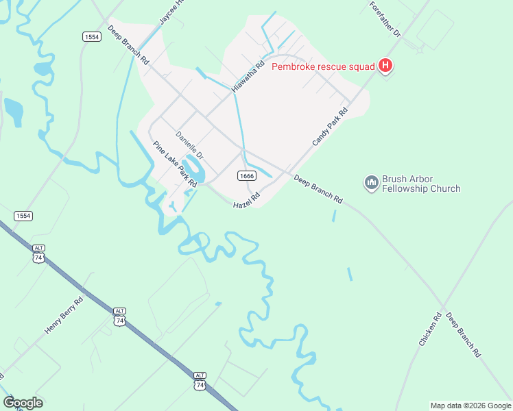 map of restaurants, bars, coffee shops, grocery stores, and more near 151 Hazel Road in Pembroke