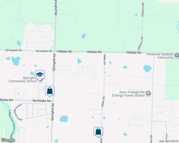 map of restaurants, bars, coffee shops, grocery stores, and more near 3004 Chapman Court in Bryant