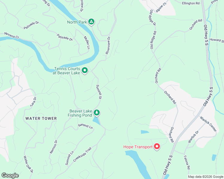 map of restaurants, bars, coffee shops, grocery stores, and more near Oak Hollow Court in Ellijay