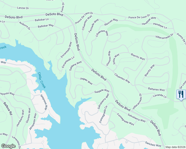 map of restaurants, bars, coffee shops, grocery stores, and more near 12 Jaguar Lane in Hot Springs Village