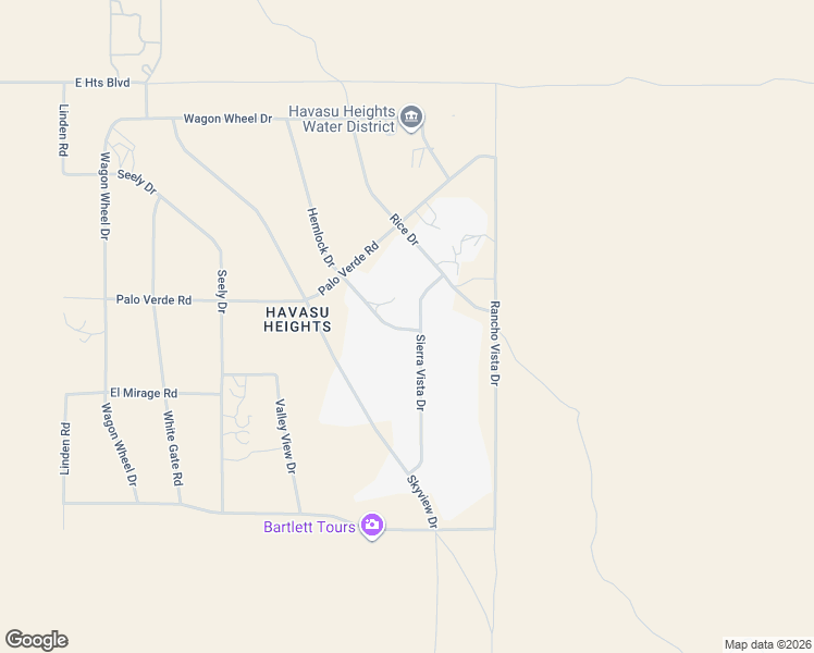 map of restaurants, bars, coffee shops, grocery stores, and more near 7740 Hemlock Dr in Lake Havasu City