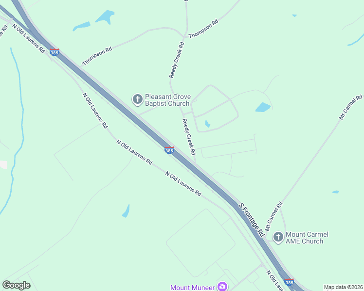 map of restaurants, bars, coffee shops, grocery stores, and more near 1597 South Frontage Road in Fountain Inn