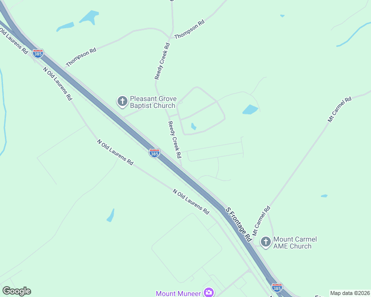 map of restaurants, bars, coffee shops, grocery stores, and more near 130 Green Meadows Circle in Fountain Inn