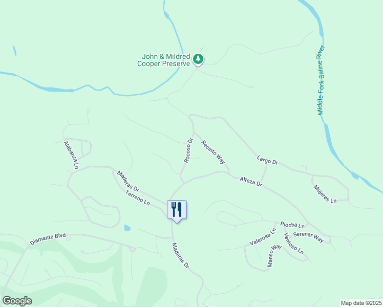 map of restaurants, bars, coffee shops, grocery stores, and more near 13 Rocoso Drive in Hot Springs Village