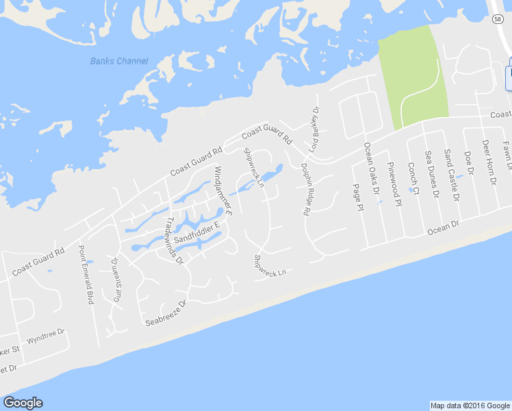 map of restaurants, bars, coffee shops, grocery stores, and more near 304 Friendship Court in Emerald Isle
