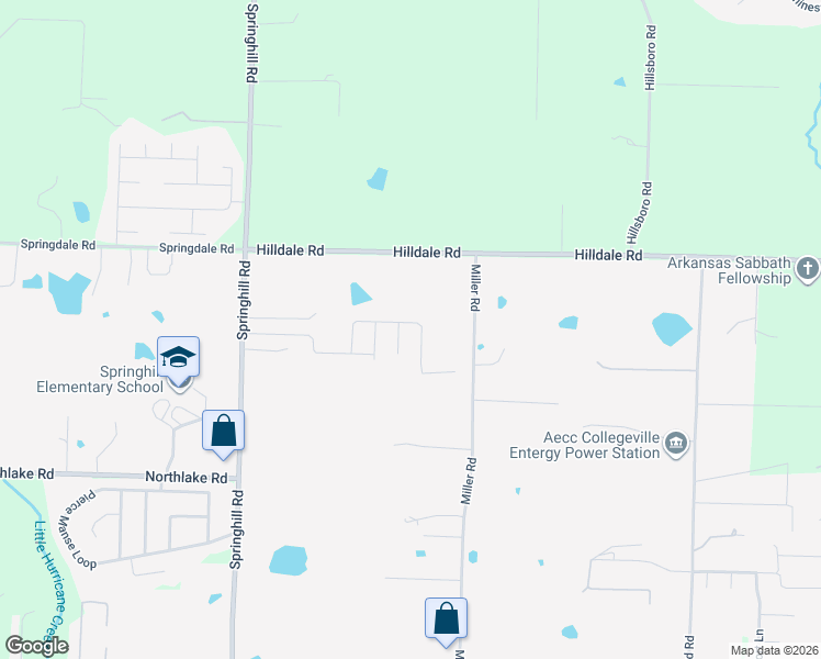 map of restaurants, bars, coffee shops, grocery stores, and more near 3004 Chapman Court in Bryant